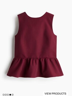 Tie-Detail Peplum Top